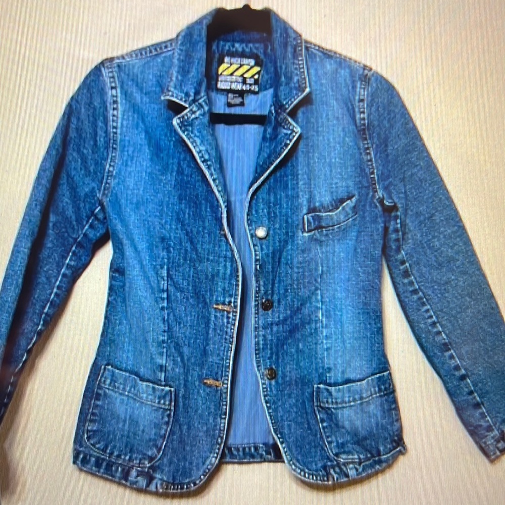 Distressed Denim Jean Blazer - Woman’s XS